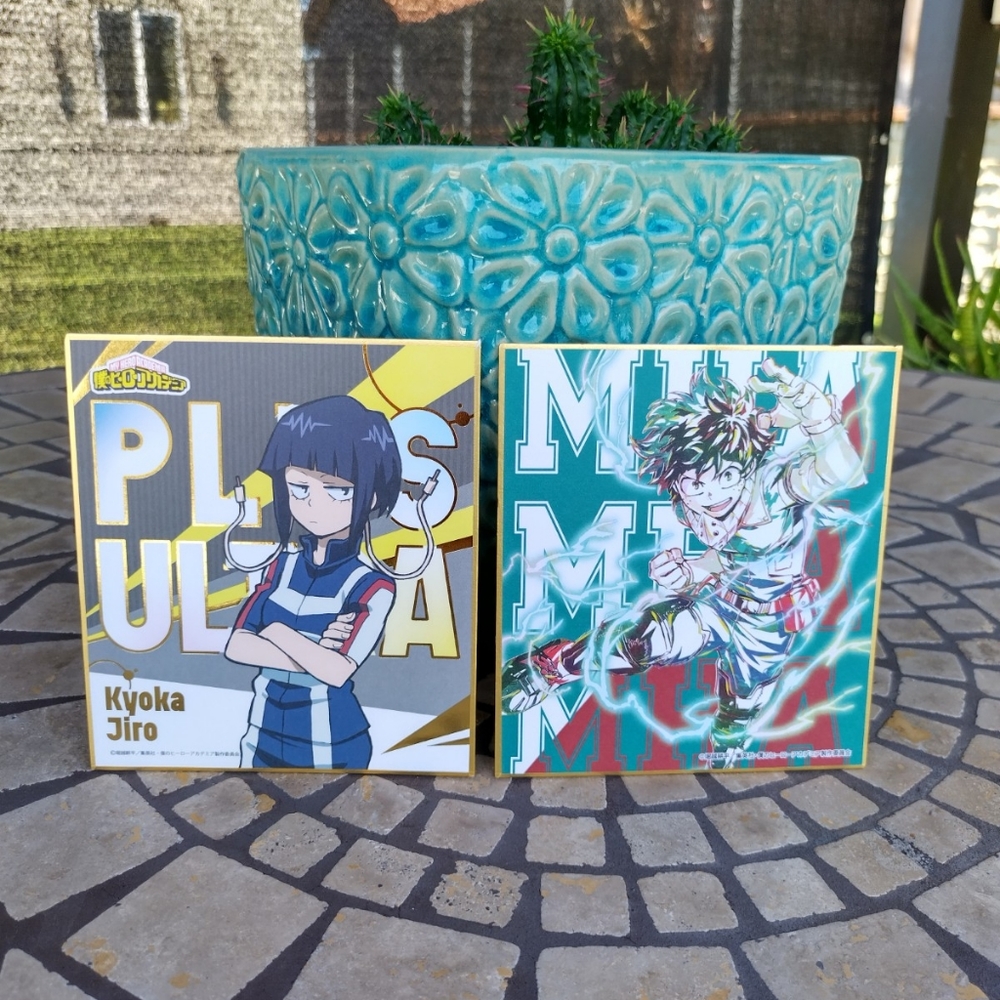 Izuku Midoriya and Kyoka Jiro My Hero Academia Shikishi Art set From Japan